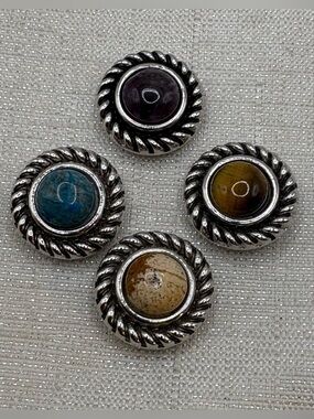 WESTERN FILIGREE - Ginger Snaps & Co. Snap Button Charms Set of 4